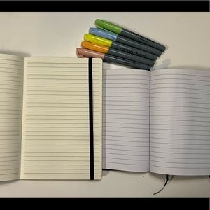 2 Lined Journals & 5 Sharpies.